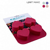 ФОРМА ДЛЯ ВЫПЕЧКИ 4 ЯЧЕЙКИ СЕРДЦА 17*17СМ SILICONE