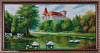 КАРТИНА ЗАМОК У ПРУДА 30*60